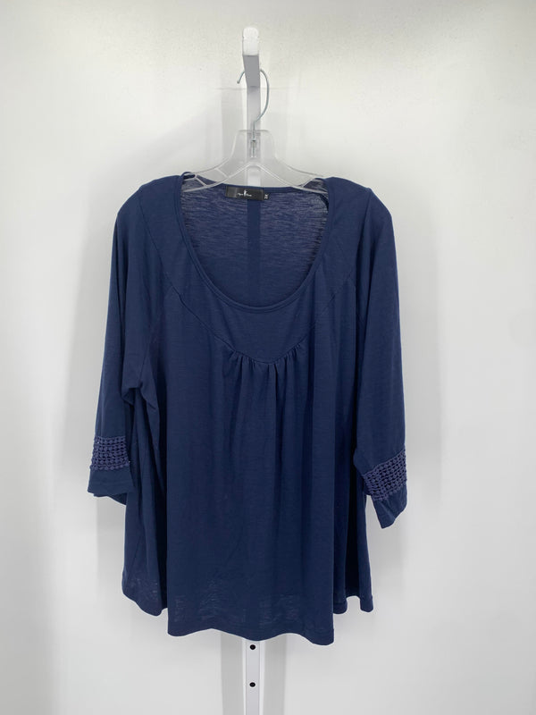 Size 3X Womens 3/4 Sleeve Shirt