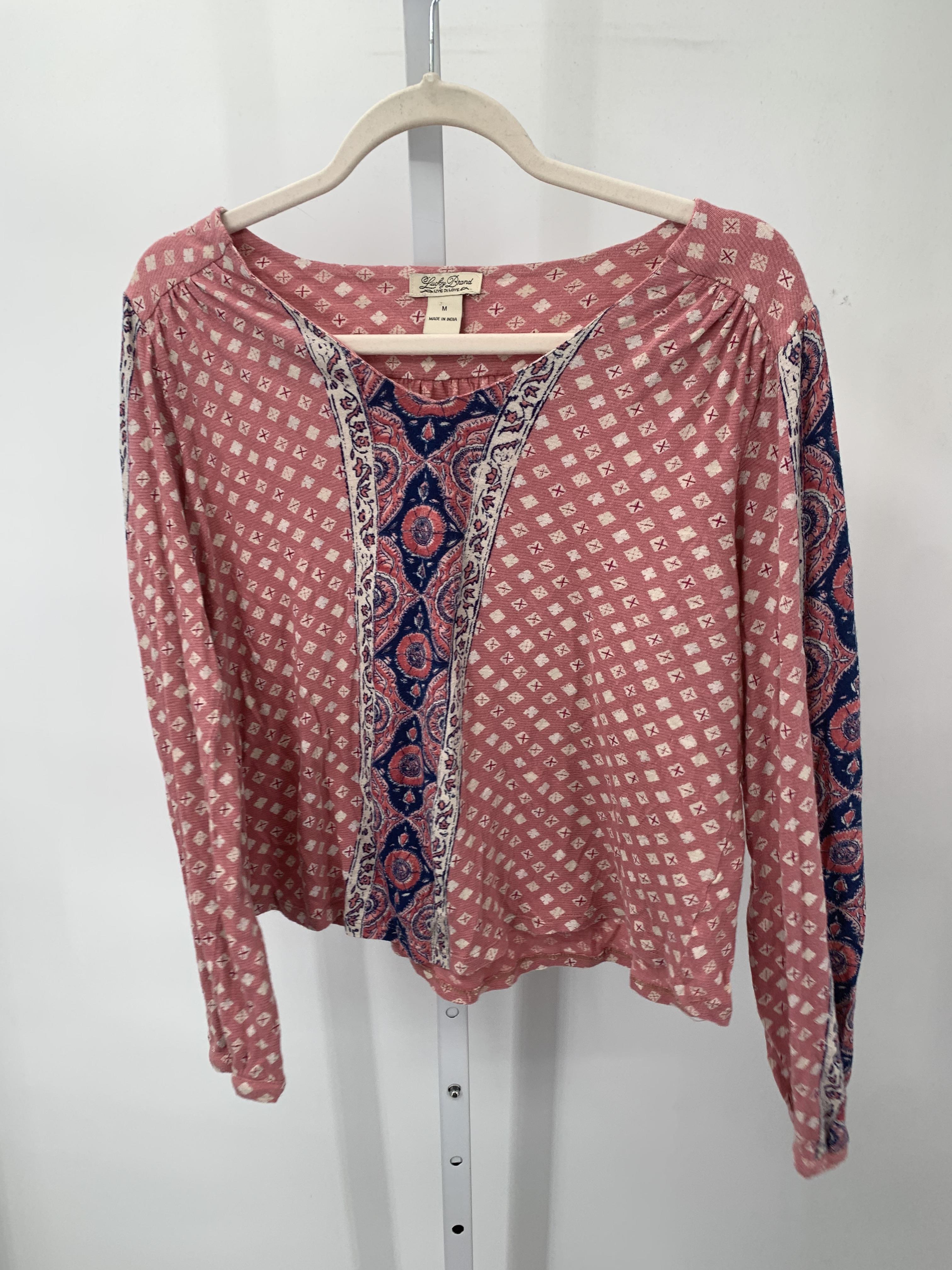 Lucky Brand Size Medium Misses Long Sleeve Shirt