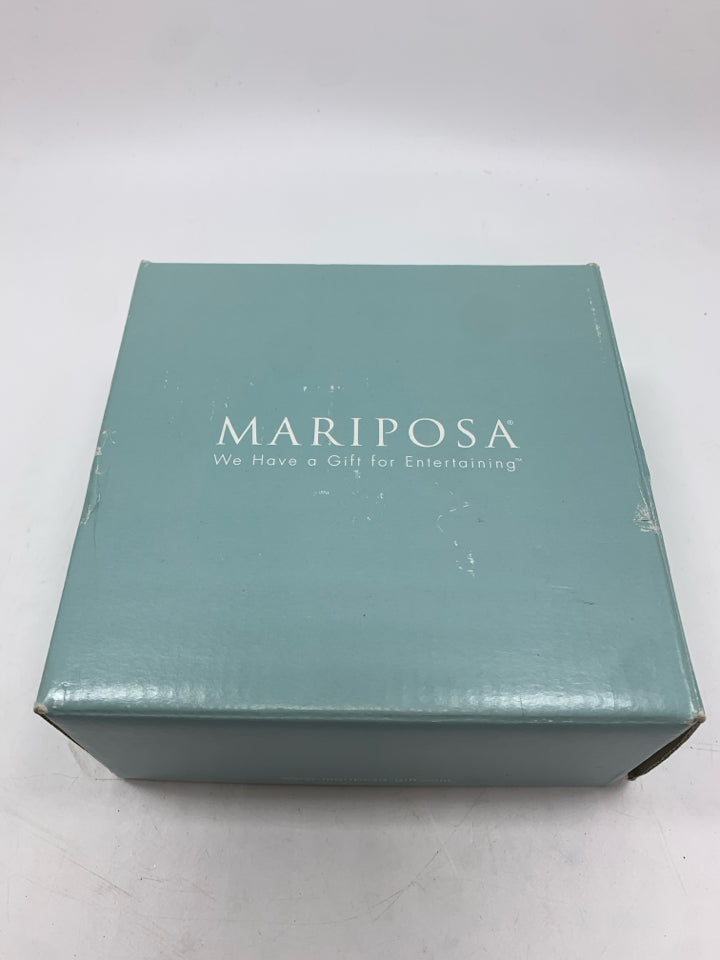 NIB MARIPOSA SILVER NAPKIN HOLDER+WHALE NAPKINS+WHALE PAPERWEIGHT.