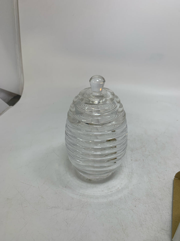 NIB FOX RUN ACRYLIC HONEY POT.