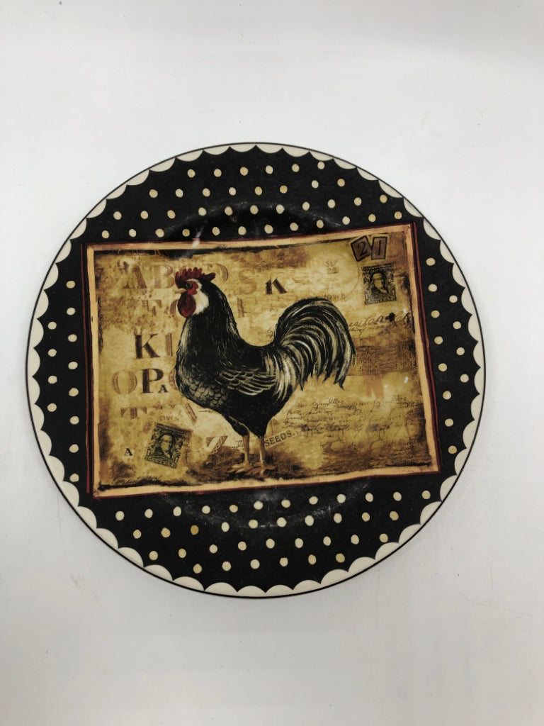 4 ROOSTER STAMP PLATES.