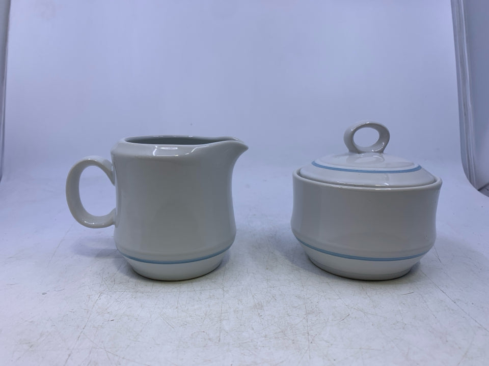 BLUE STRIPE CREAM + SUGAR