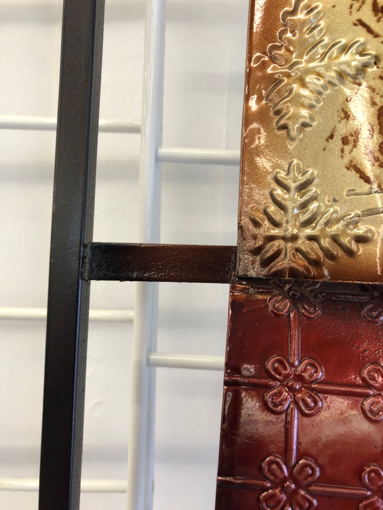METAL SQUARE COLORFUL PATTERN WALL ART.