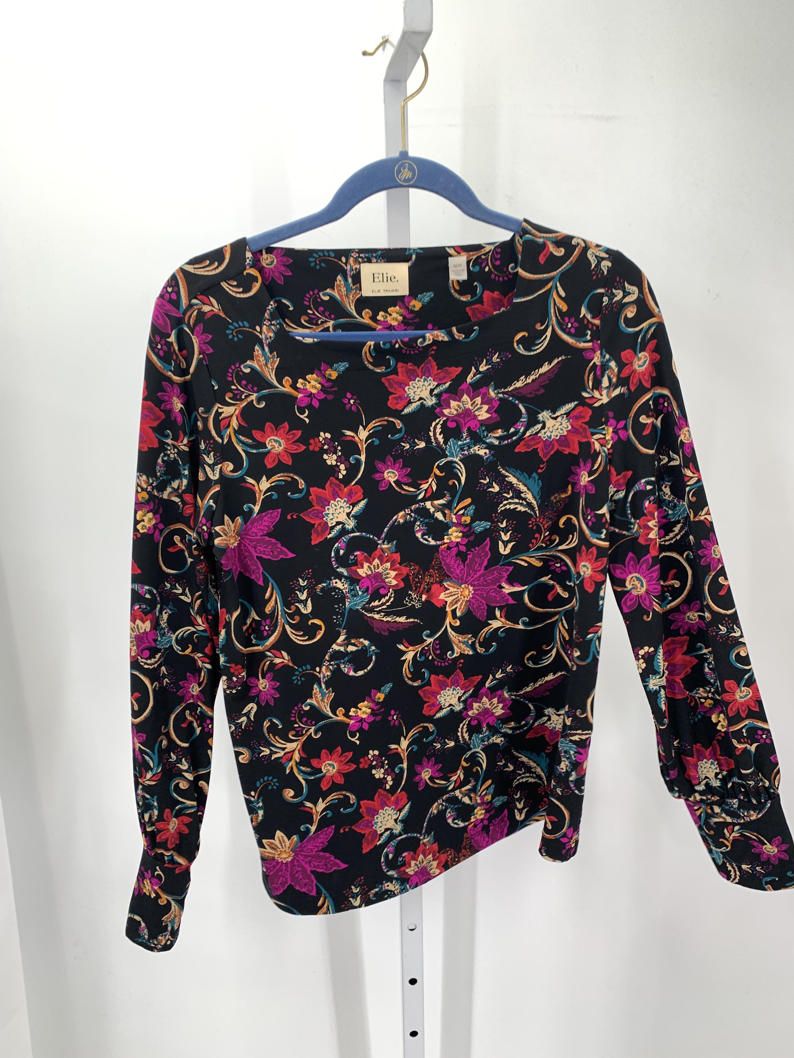 Elie Tahari Size Medium Misses Long Sleeve Shirt