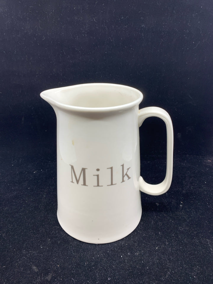 WHITE MILK PITCHER.