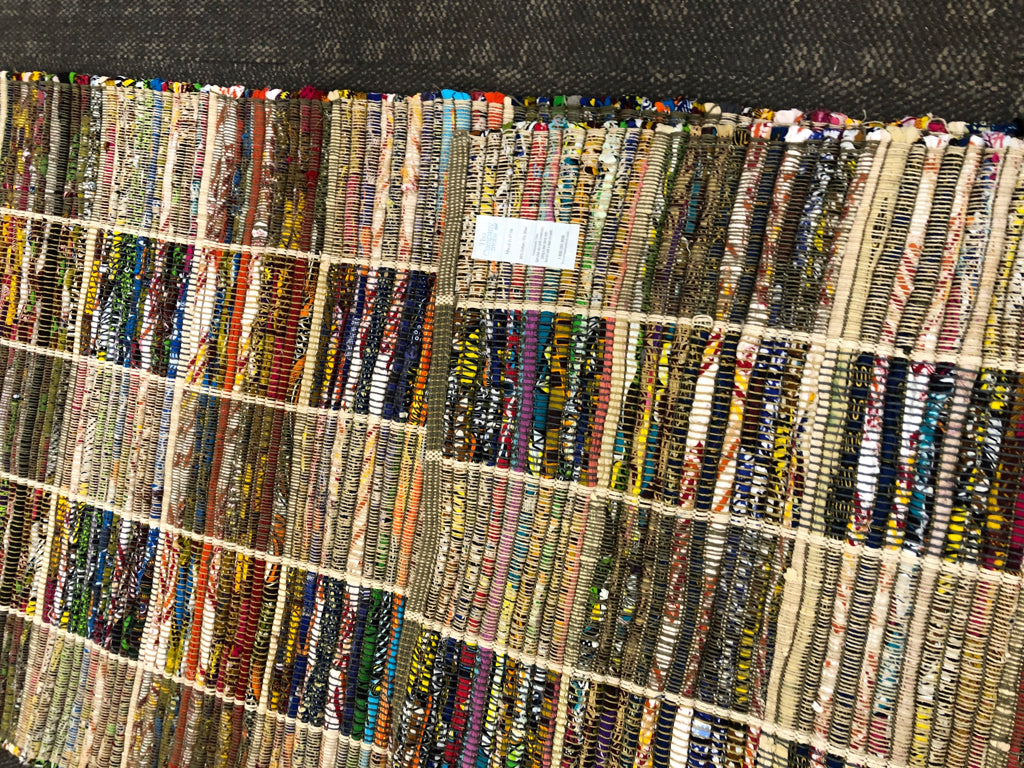 COLORFUL WOVEN RUNNER RUG.