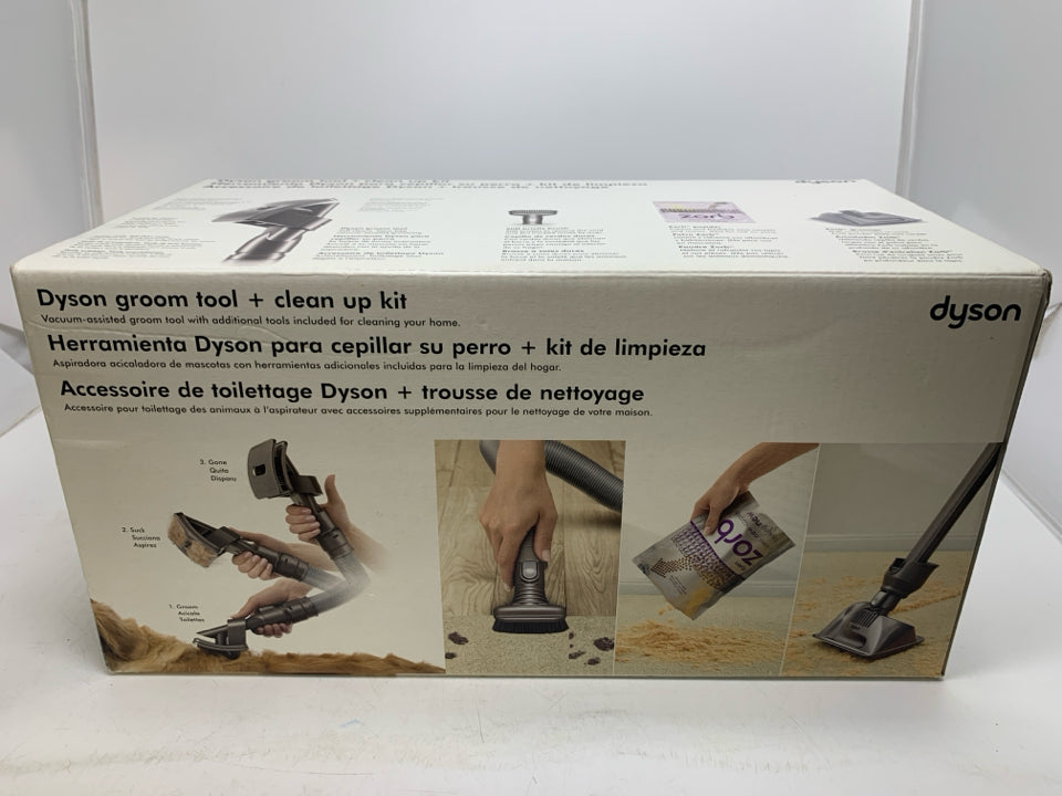 NIB DYSON GROOM TOOL + CLEAN UP KIT.