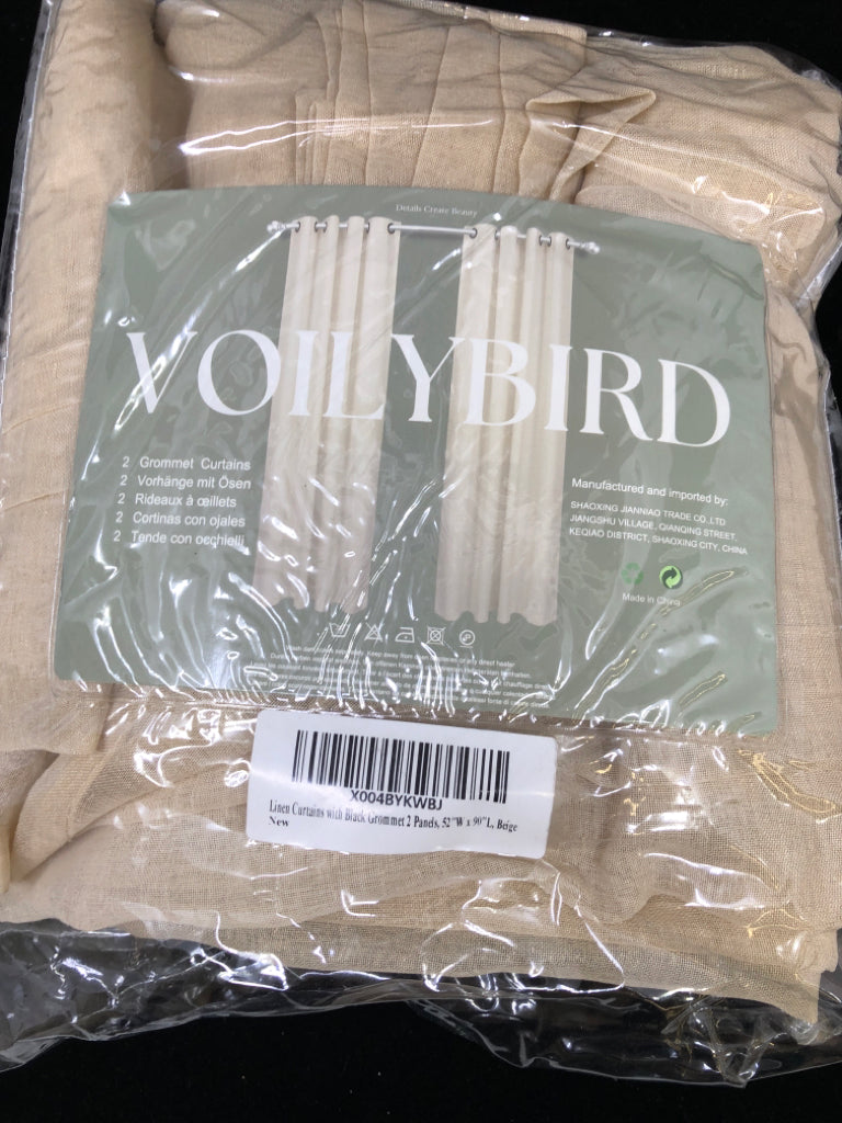 NIP 2 BEIGE CURTAINS.