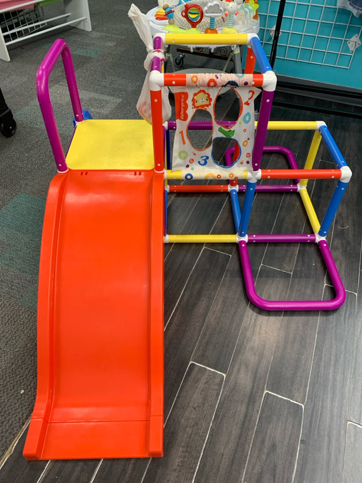 Fisher-Price Jungle Gym Play Structure with Slide for Kids with Bean Bag Toss Ga