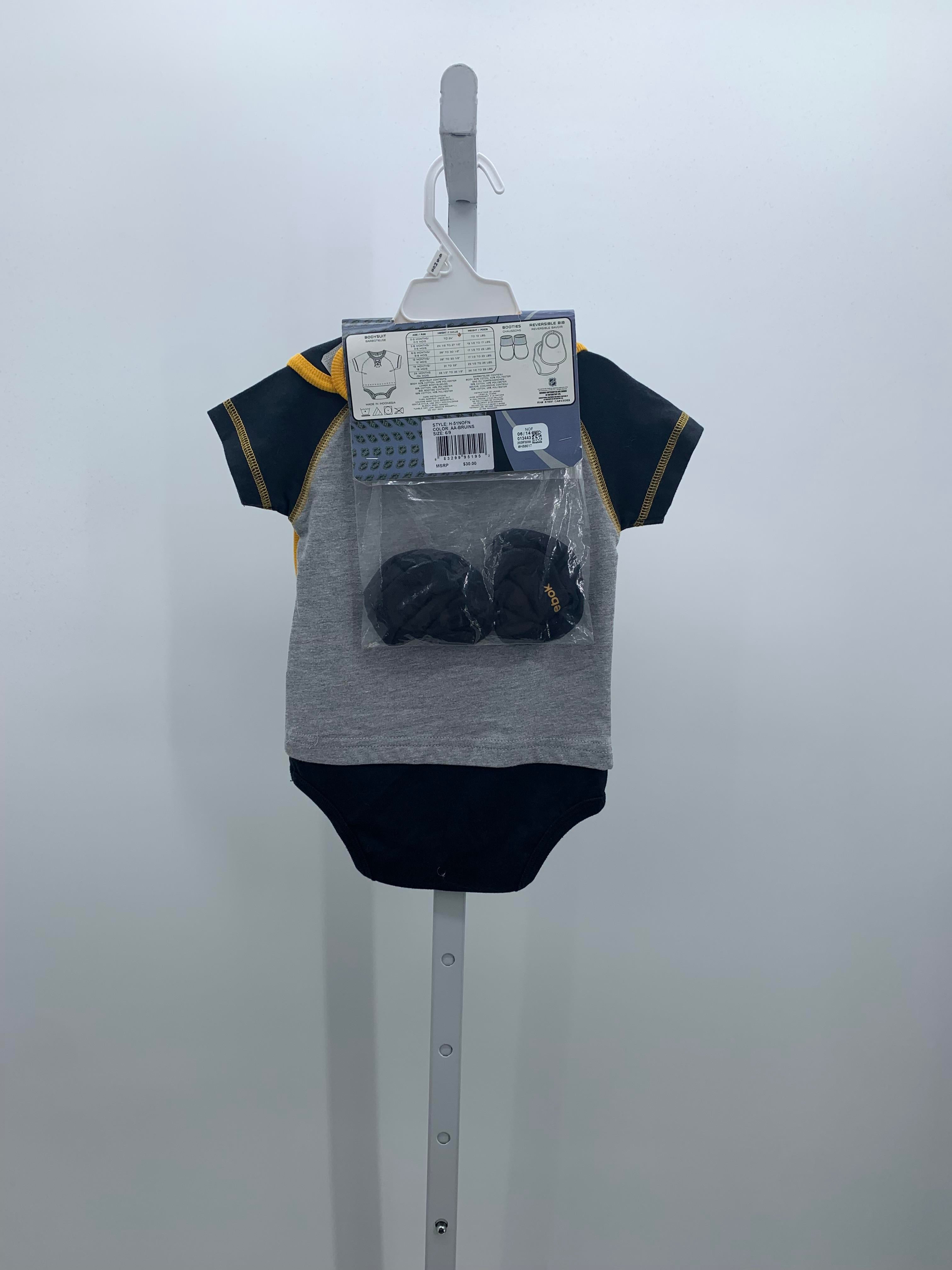 NEW BRUINS BODY SUIT BIB AND SOCKS