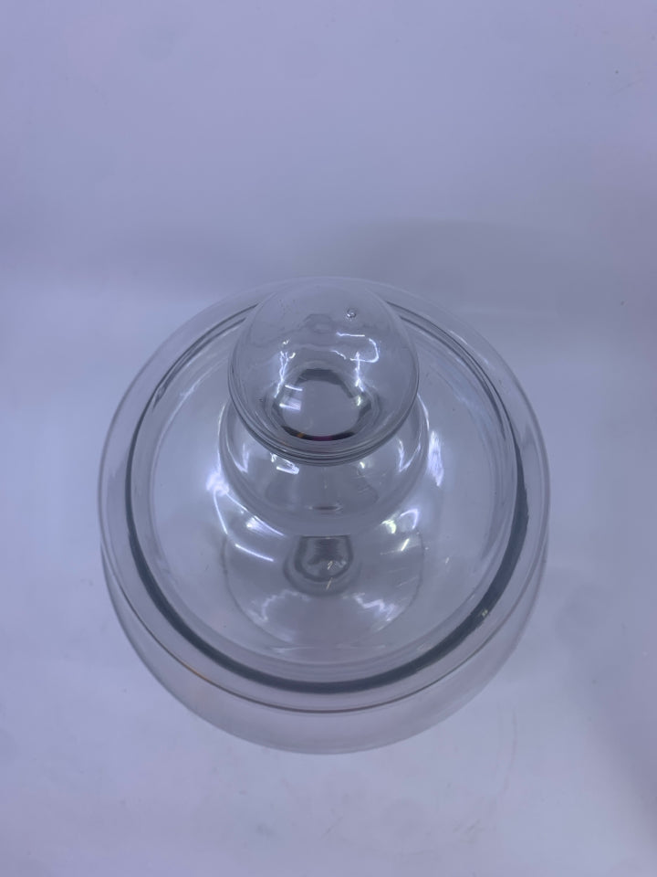 CLEAR ABSTRACT APOTHECARY JAR.