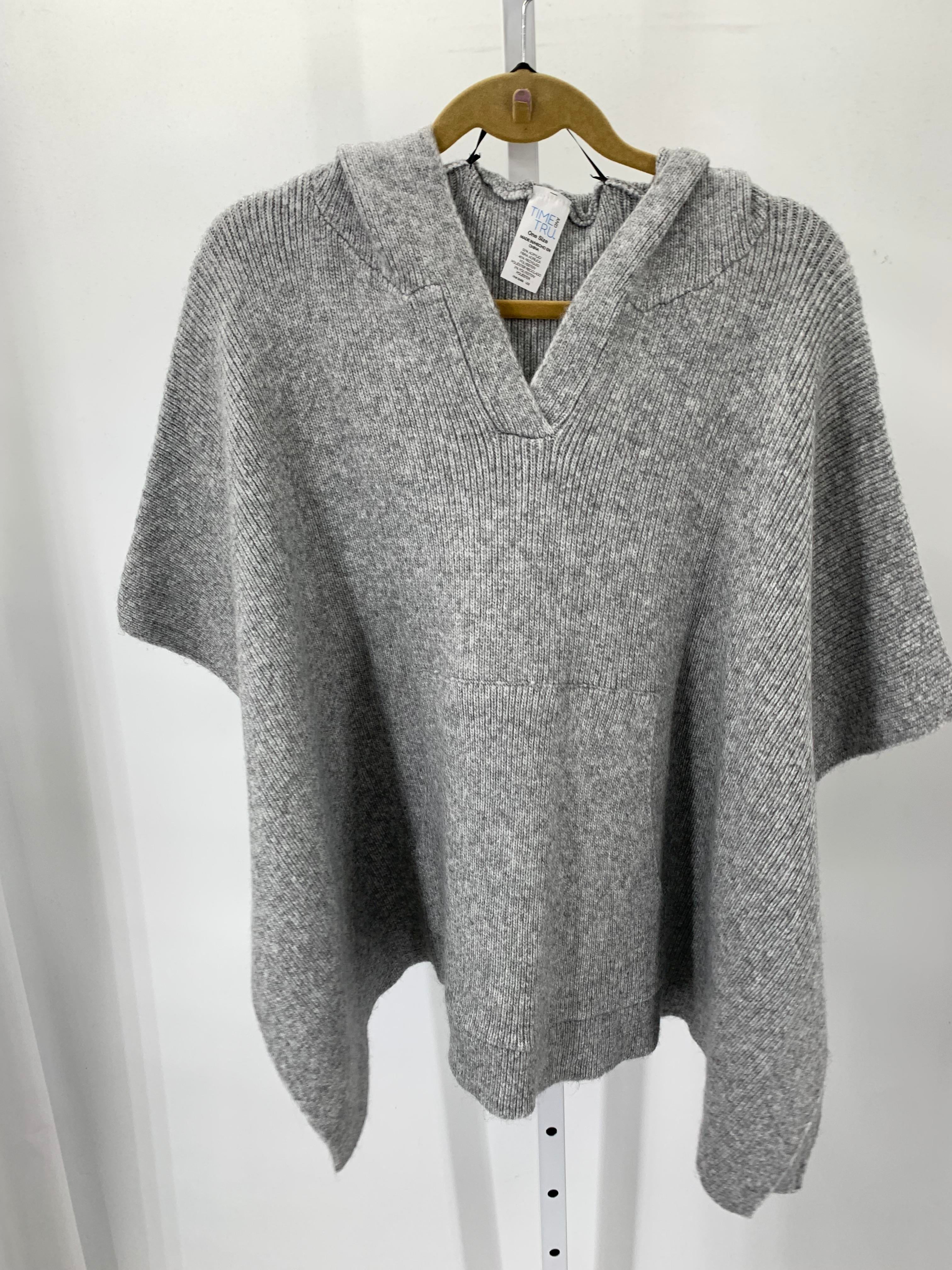 Time and Tru Size Medium Misses Poncho