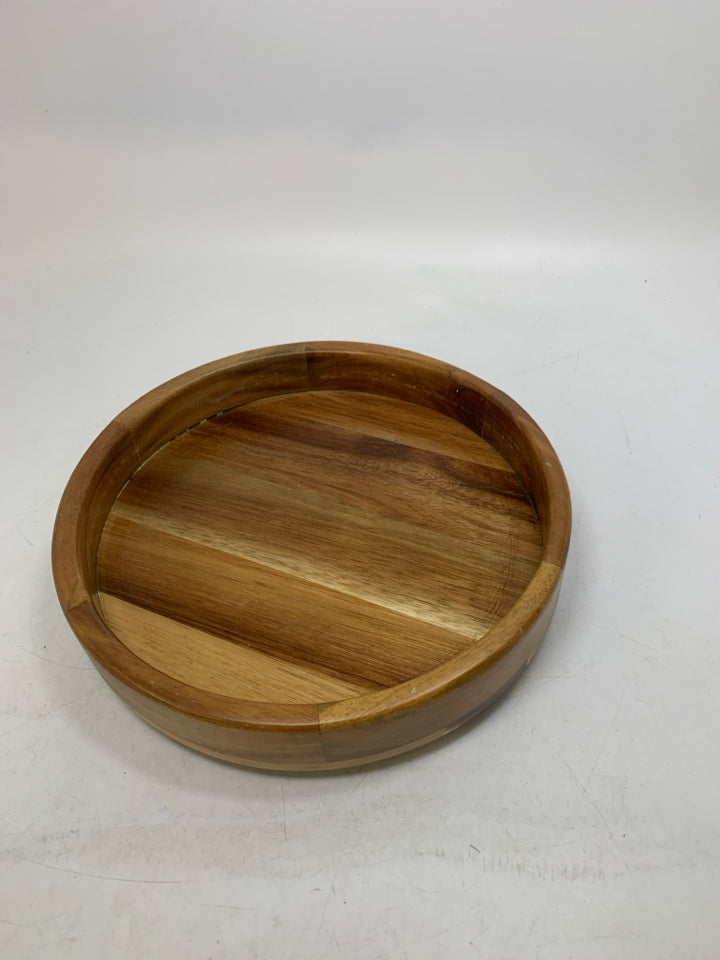 SMALL WOOD LAZY SUSAN.