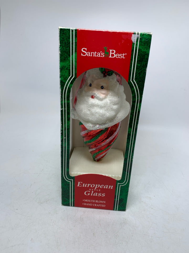 NIB VTG SPARKLE SWIRL SANTA.