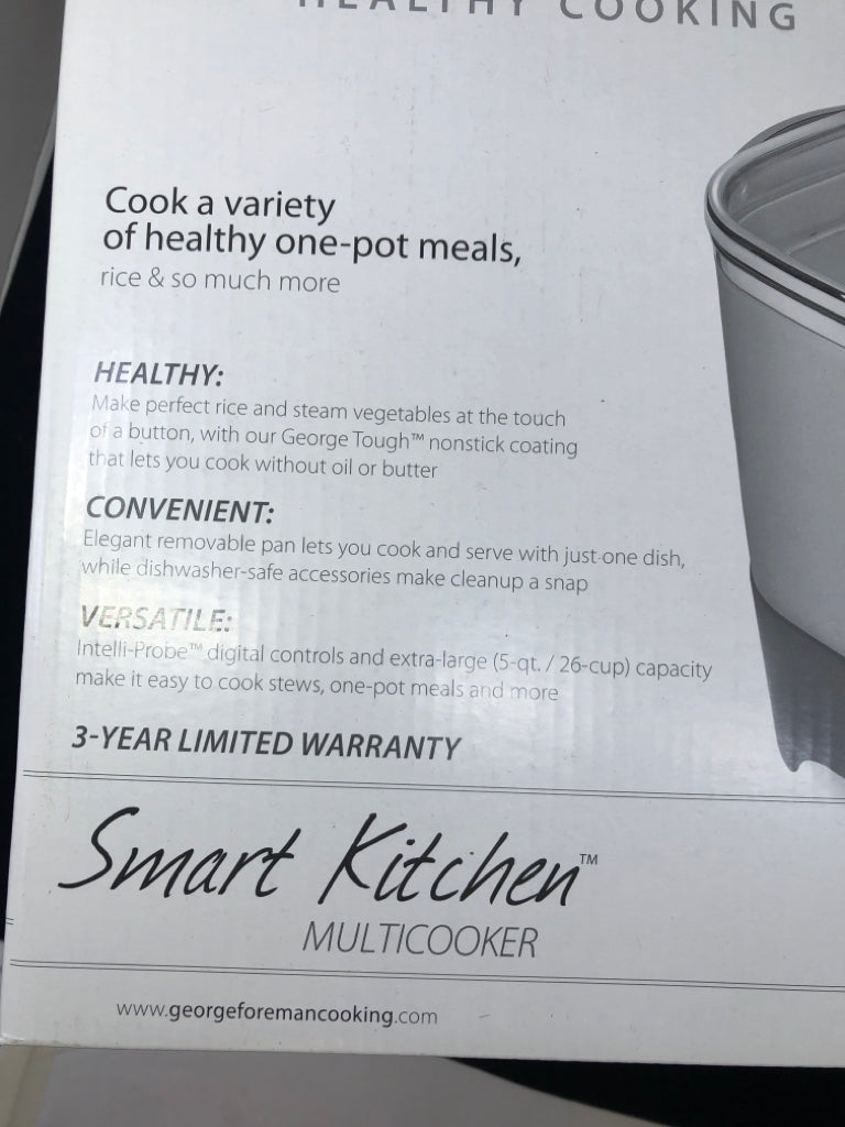 NIB GEORGE FOREMAN SMART KITCHEN MULTI COOKER