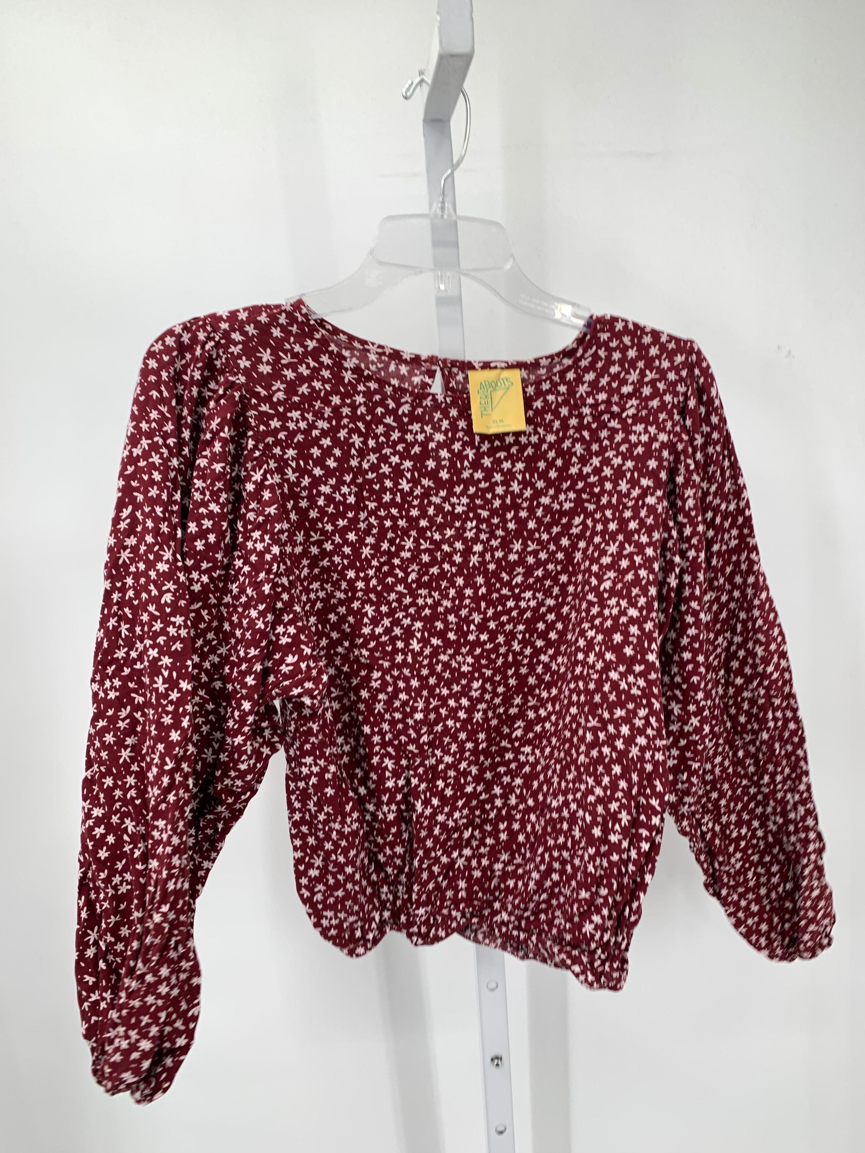Thereabouts Size 16 Girls Long Sleeve Shirt