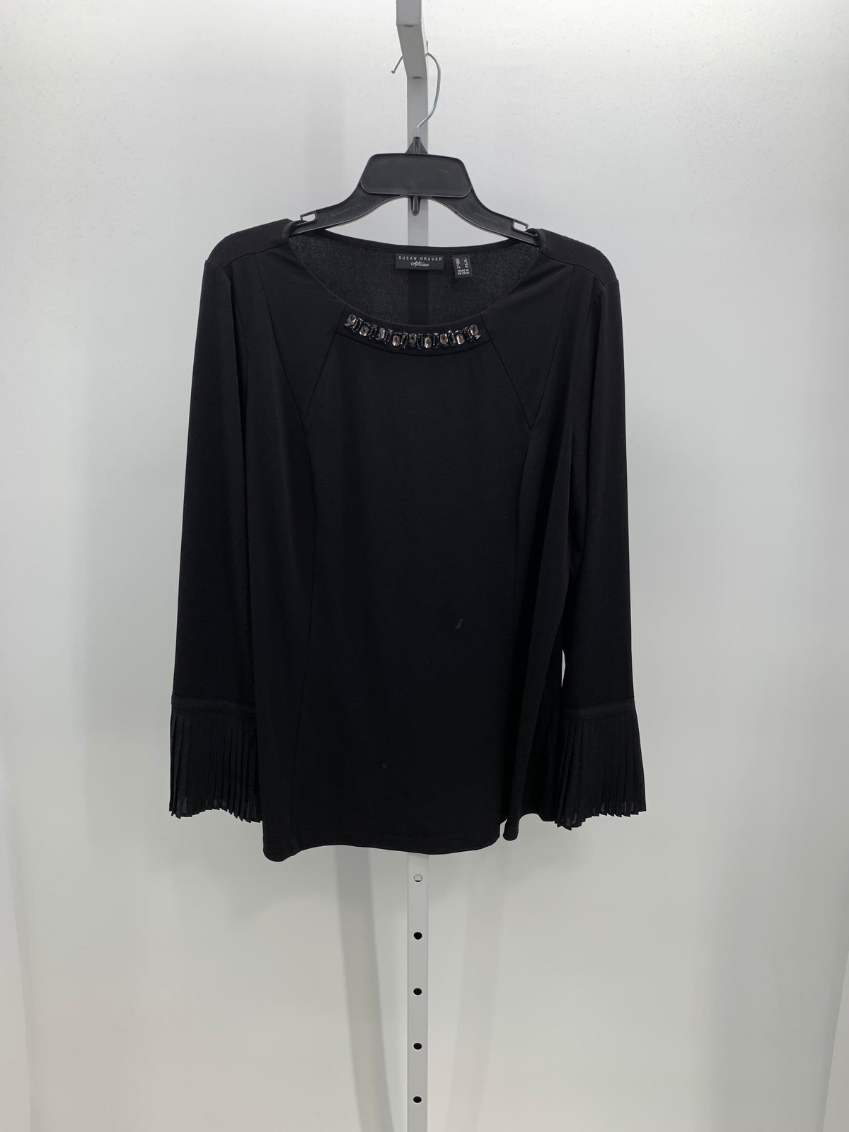 Susan Graver Size Large Misses Long Sleeve Shirt