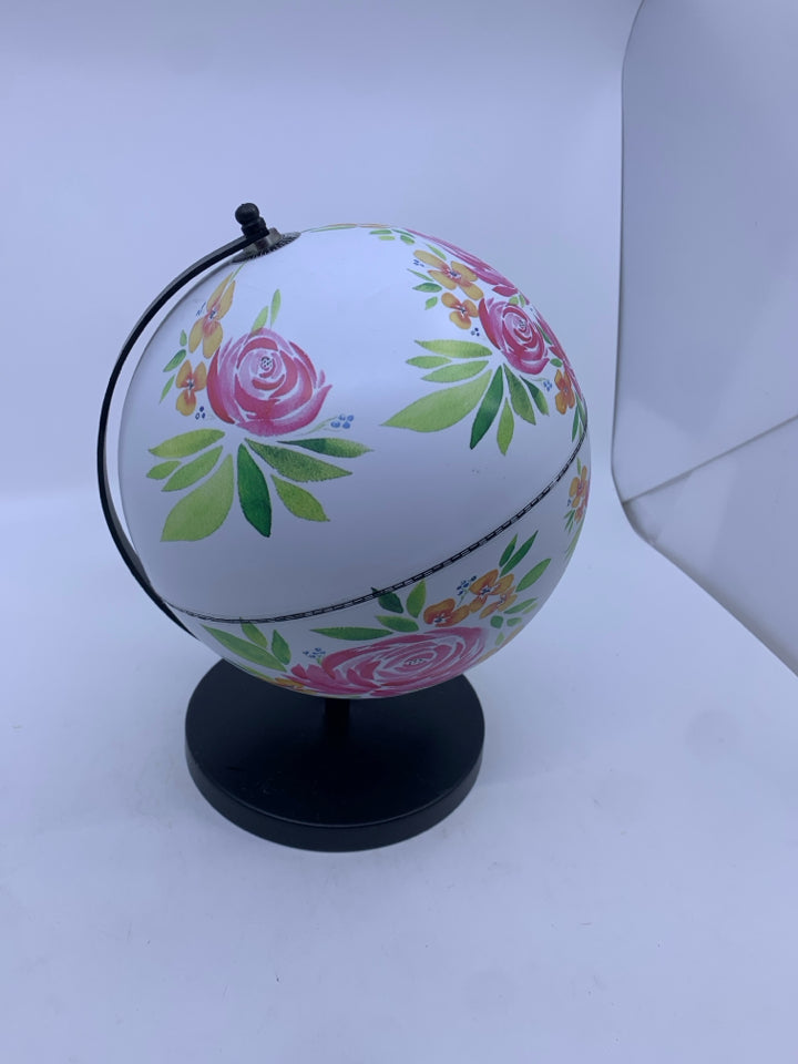 GLOBE W/ PINK FLOWERS.