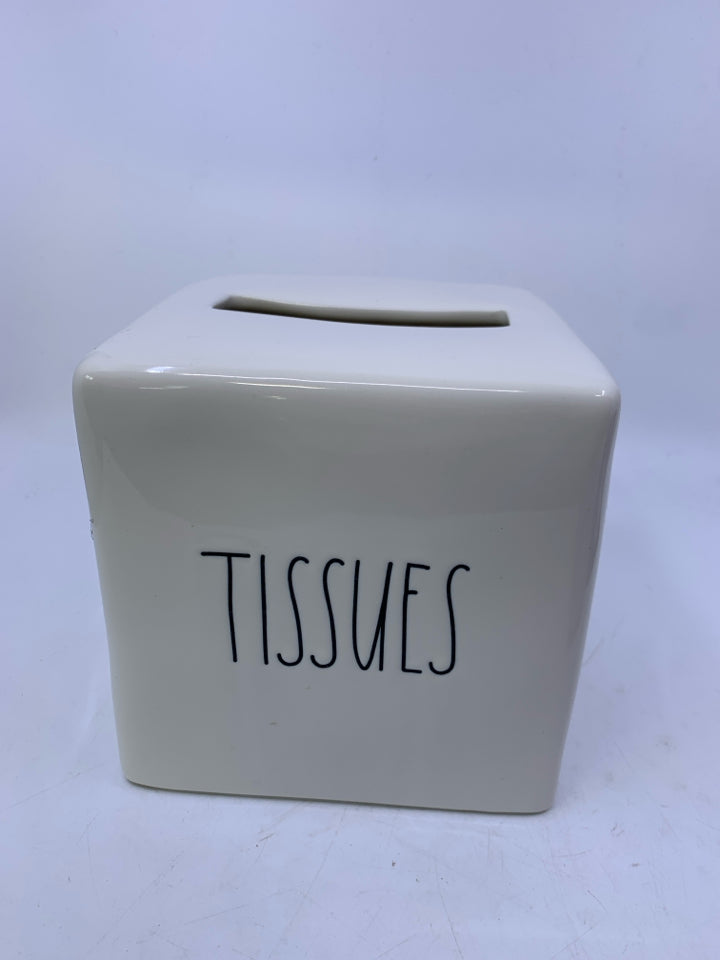 CERAMIC "TISSUE" TISSUE BOX COVER.