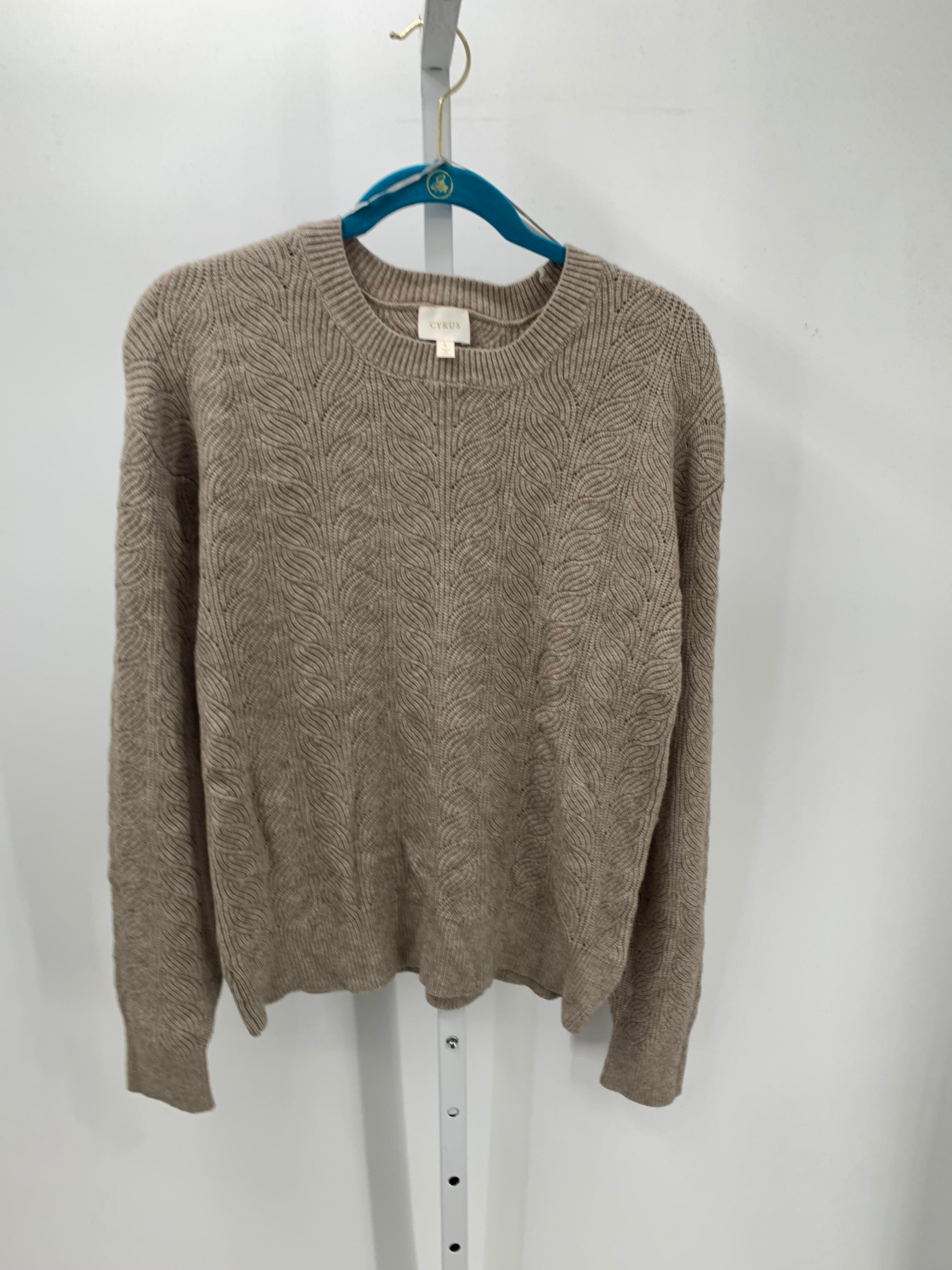 cyrus Size Large Misses Long Slv Sweater