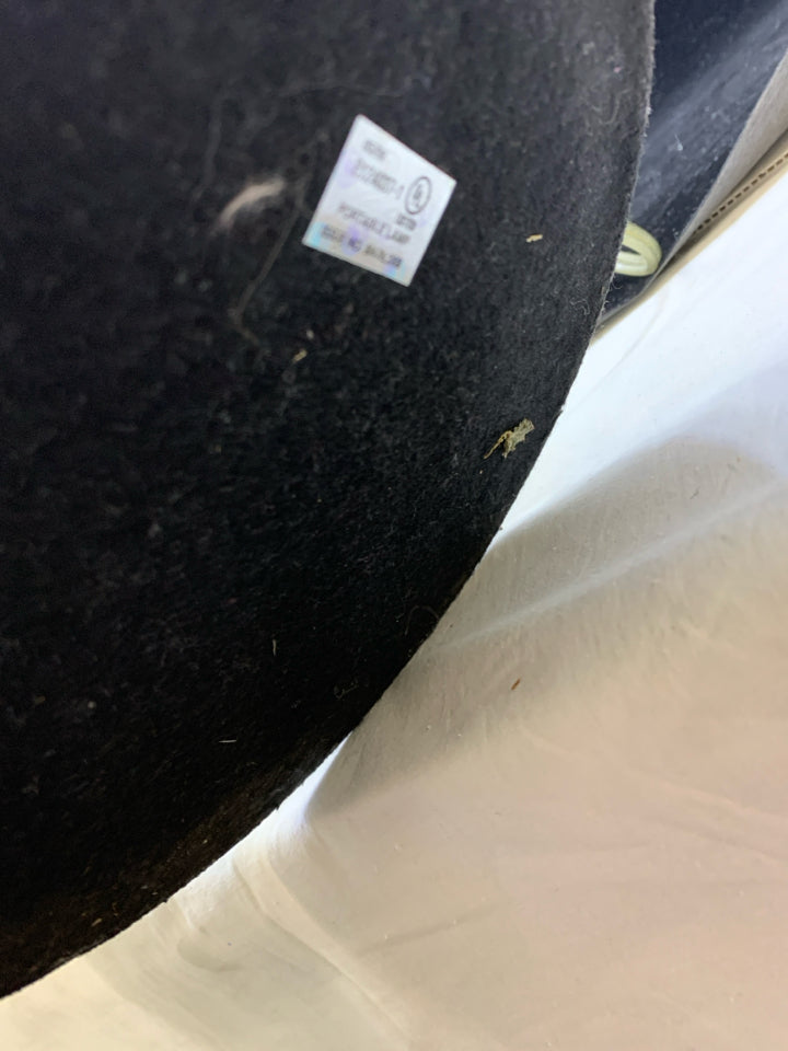 VTG DOME LAMP W/GLASS SHADE.