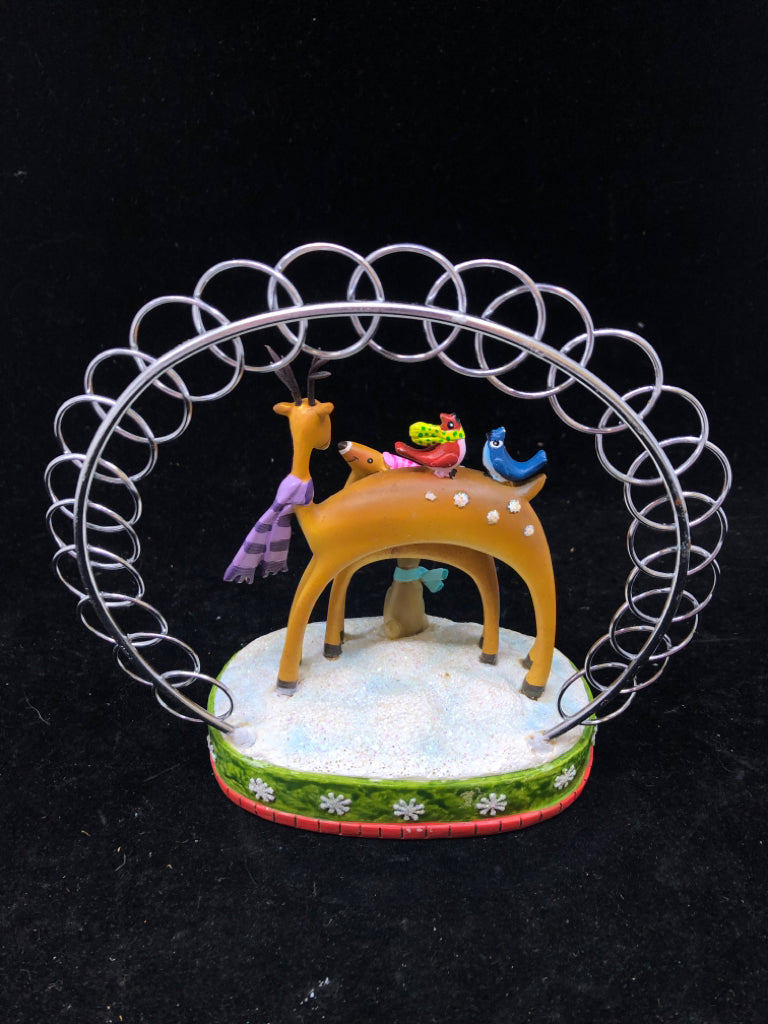 RESIN REINDEER CARD HOLDER.