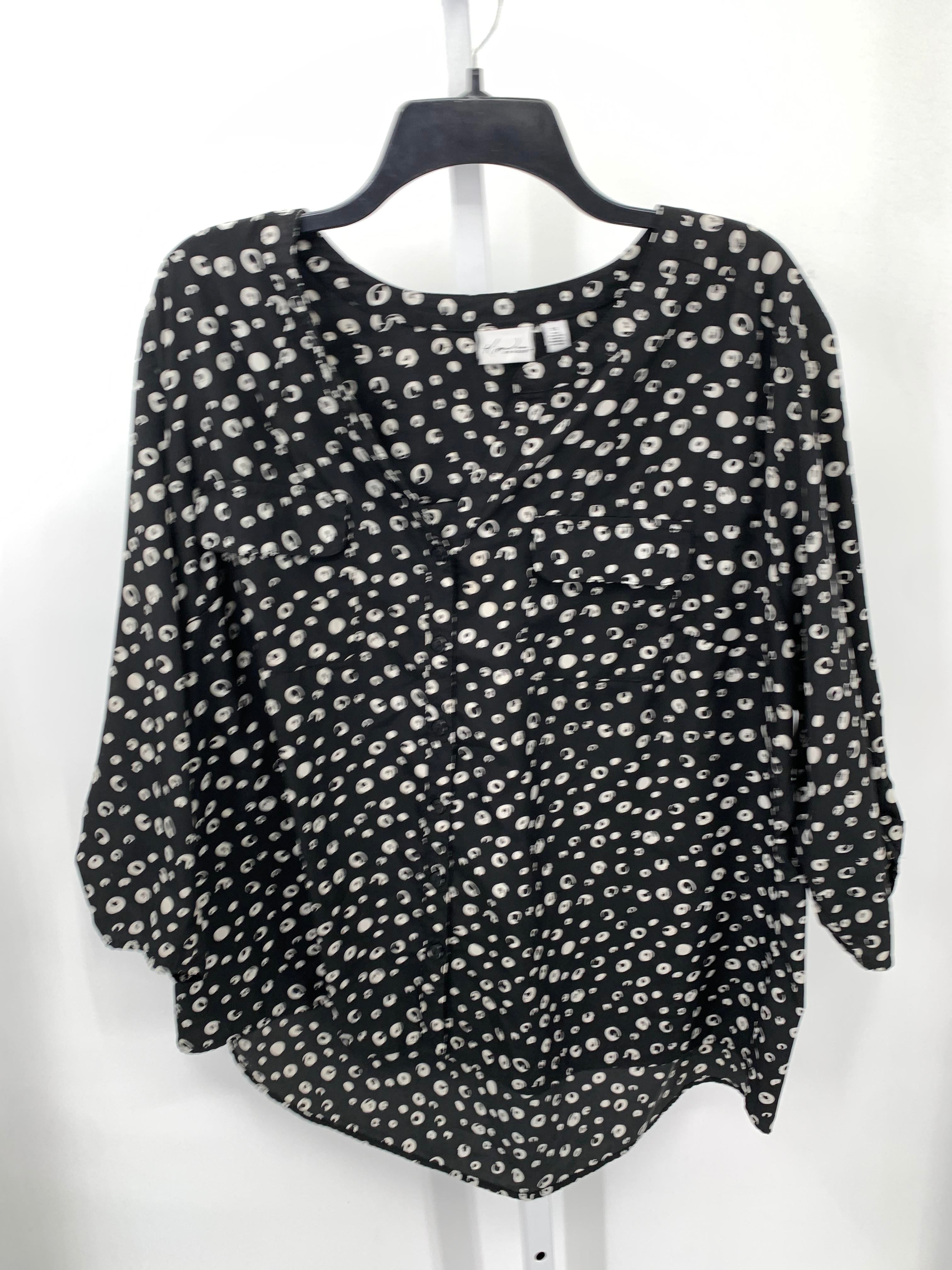 Kim Rogers Size 3X Womens 3/4 Sleeve Shirt