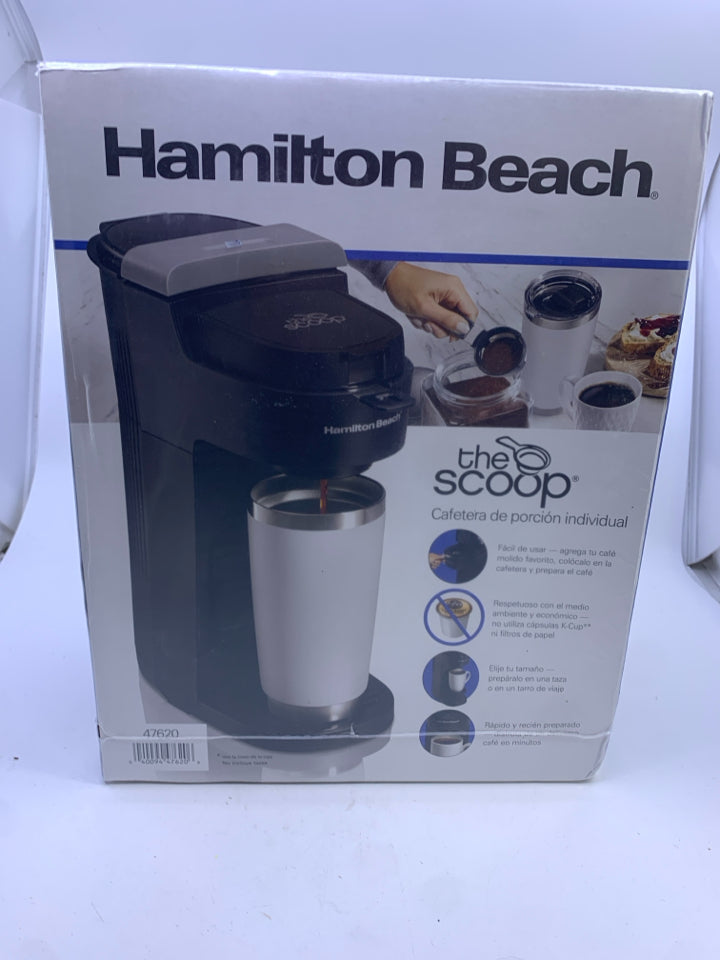 NIB HAMILTON BEACH SINGLE SERVE COFFEE MAKER.