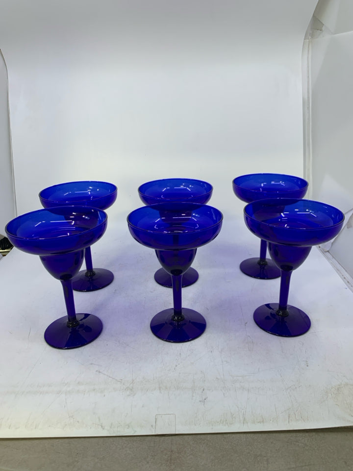 6 MARGARITA GLASSES.