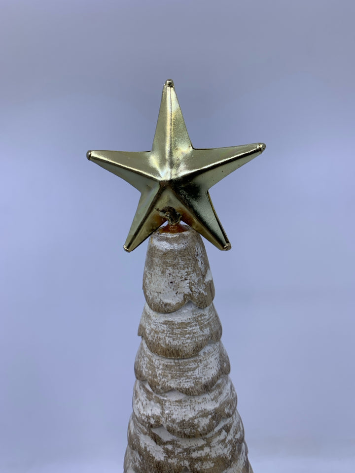 SCALLOP EDGE TREE ON MARBLE BASE.