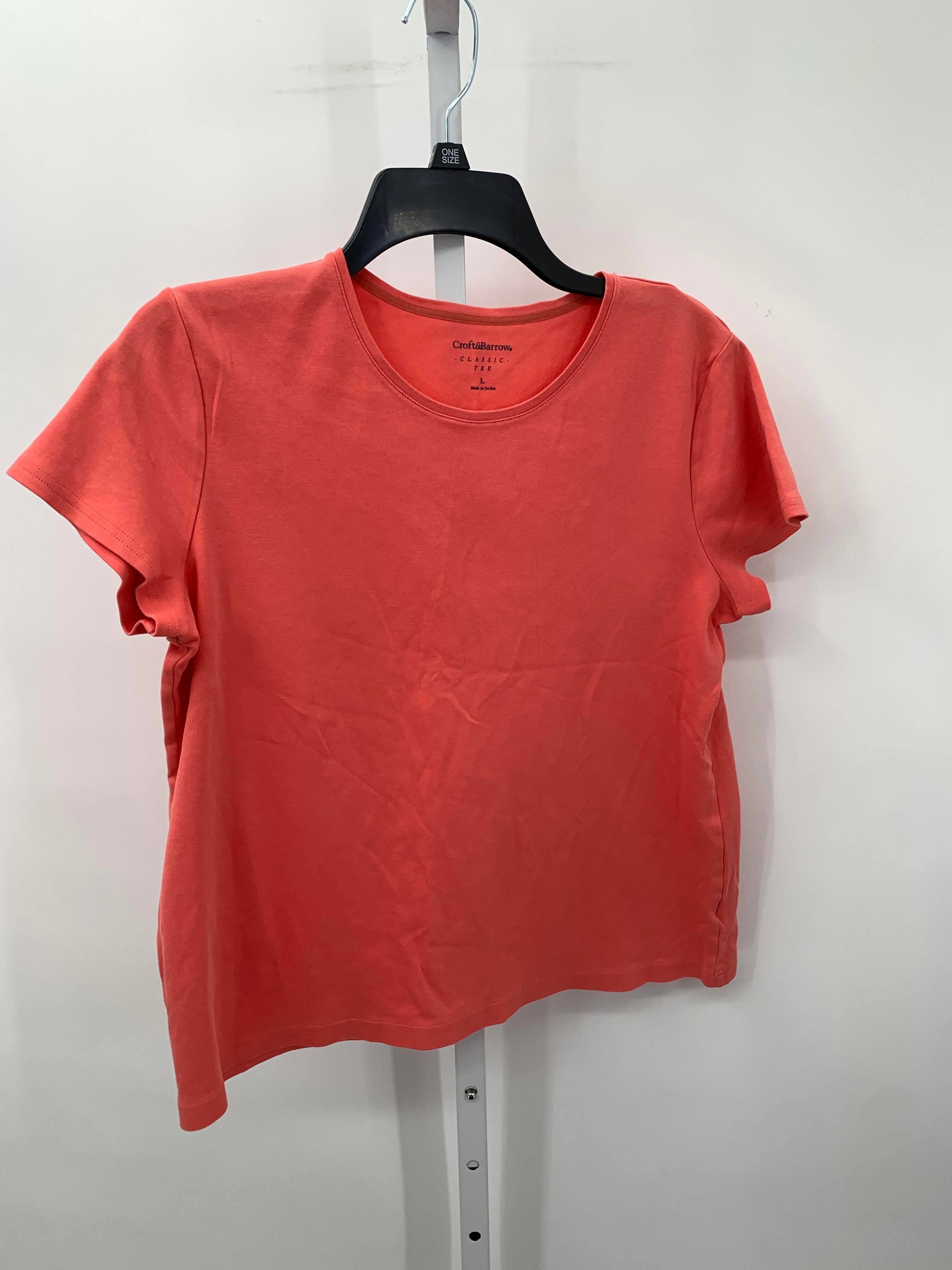 Croft & Barrow Size Large Misses Short Sleeve Shirt