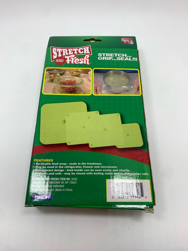 NIP STRETCH AND FRESH REUSABLE FOOD WRAPS.