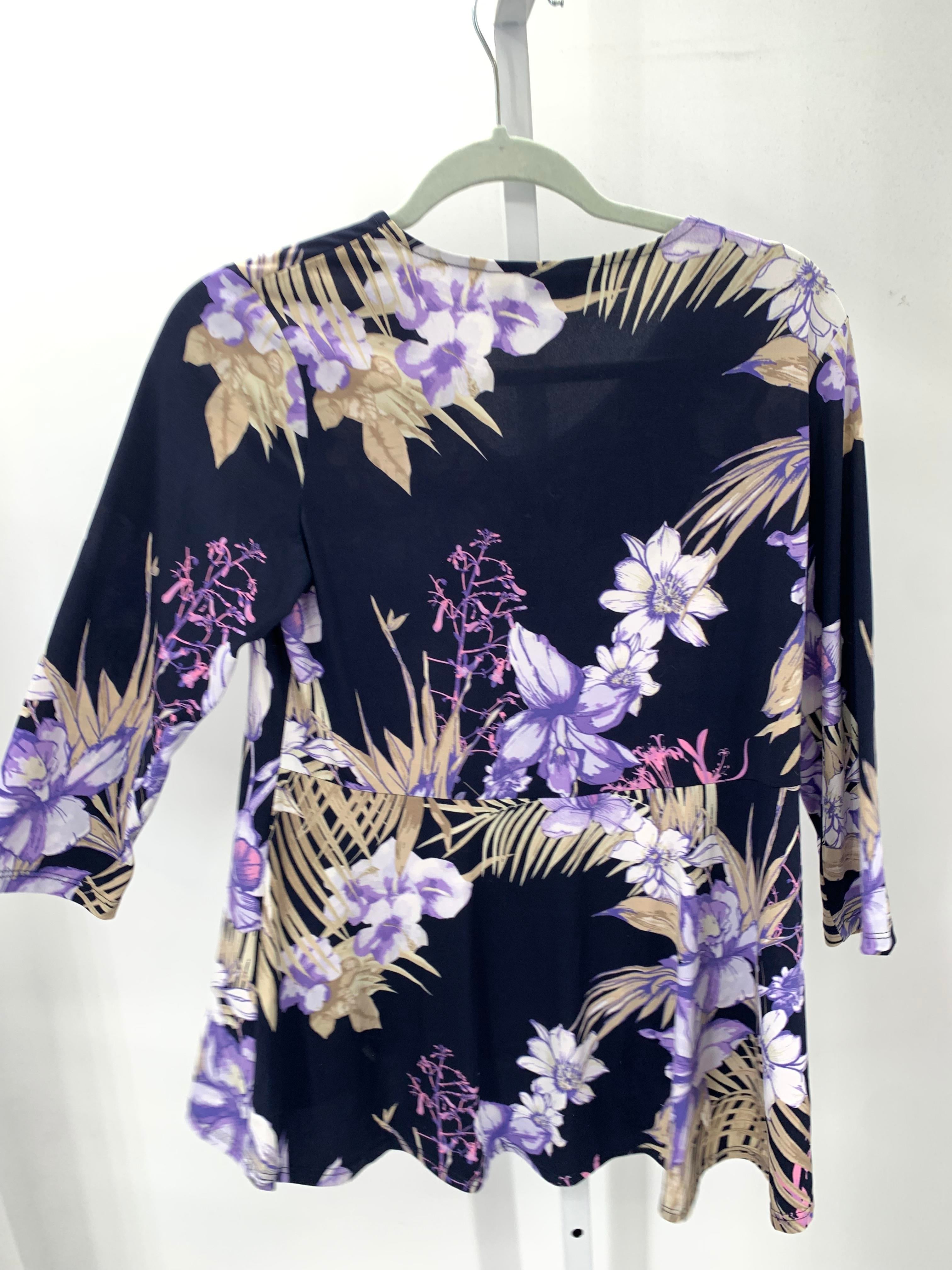Susan Graver Size X Small Misses 3/4 Sleeve Shirt