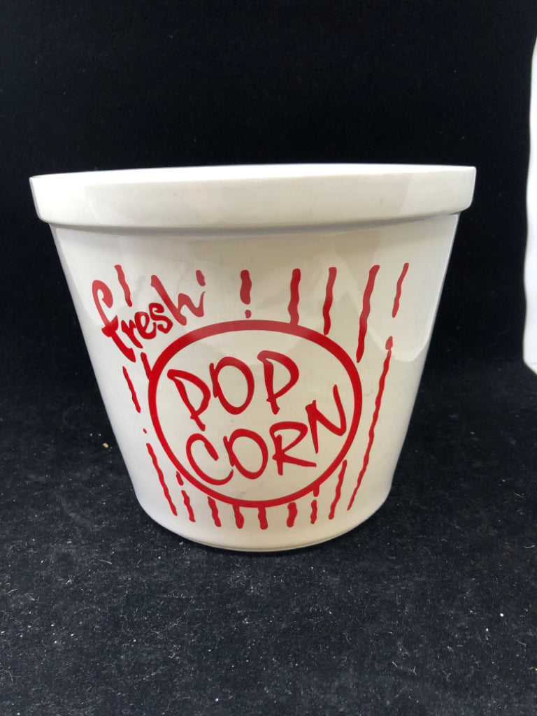 CERAMIC POPCORN BOWL.