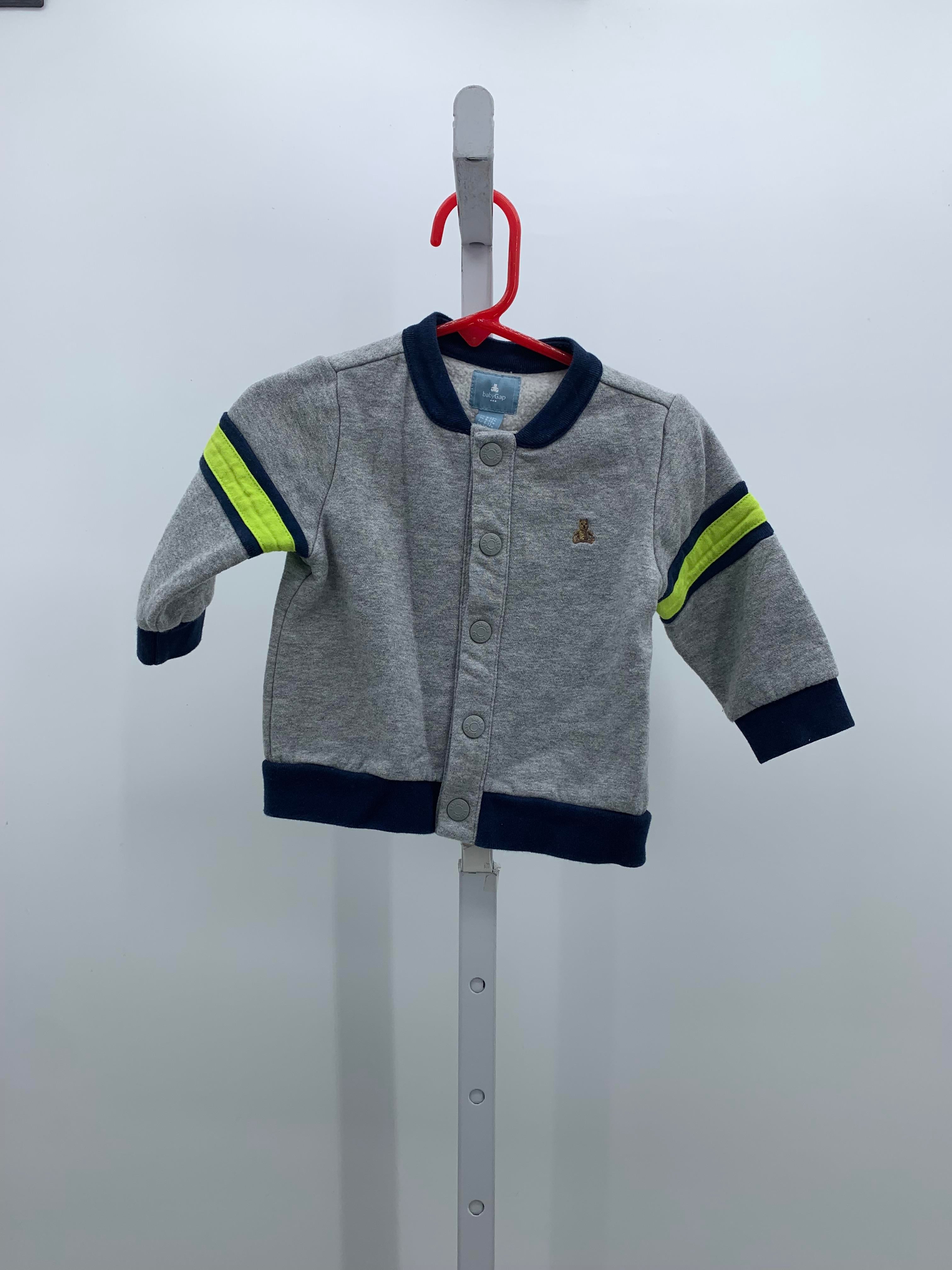 NAVY TRIM SNAPS KNIT