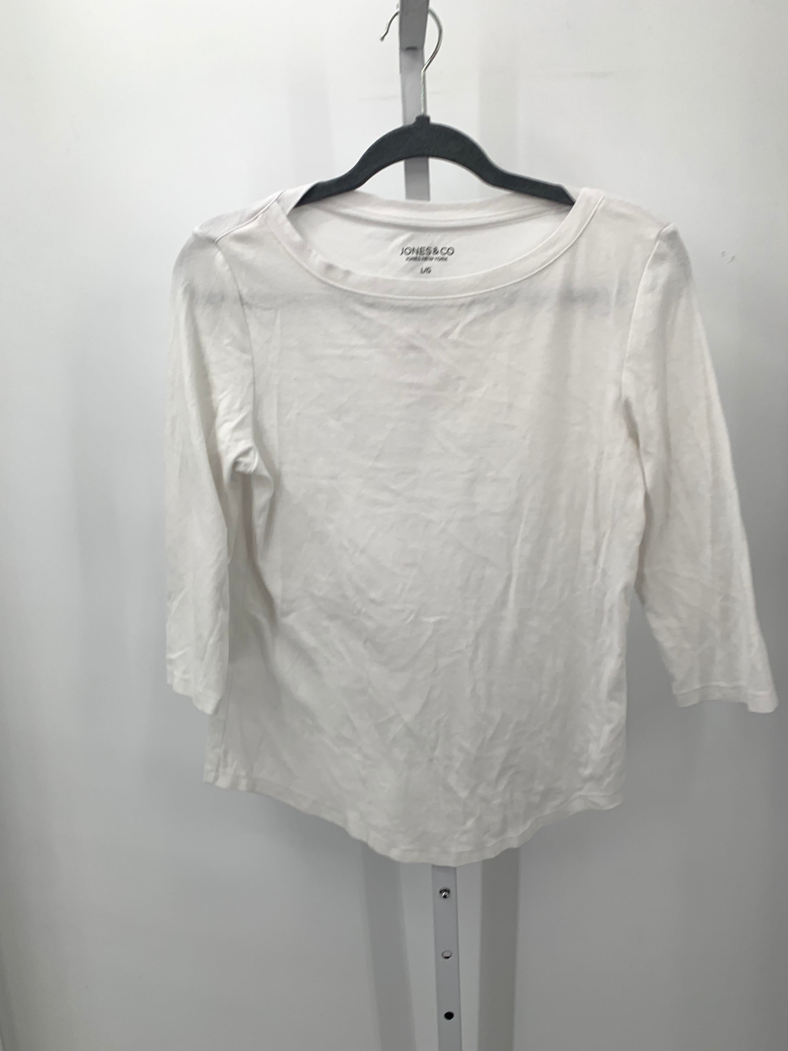 Jones New York Size Large Misses 3/4 Sleeve Shirt