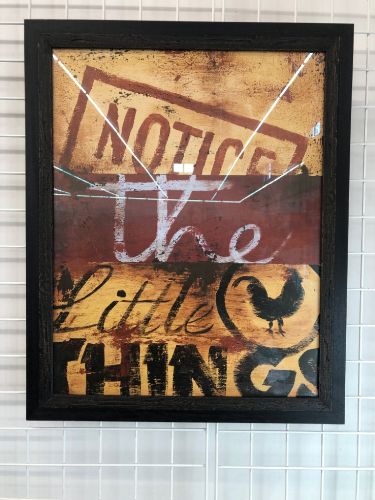 NOTICE THE LITTLE THINGS FARM WALL-HANGING.