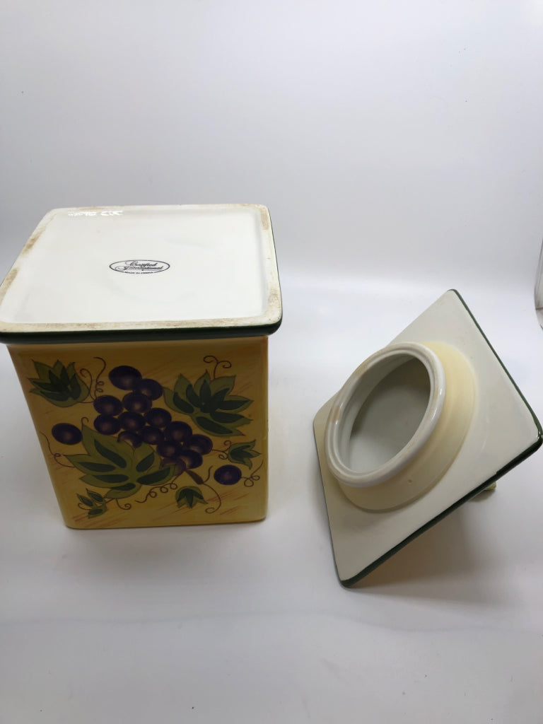 4PC YELLOW FRUIT CANISTERS.