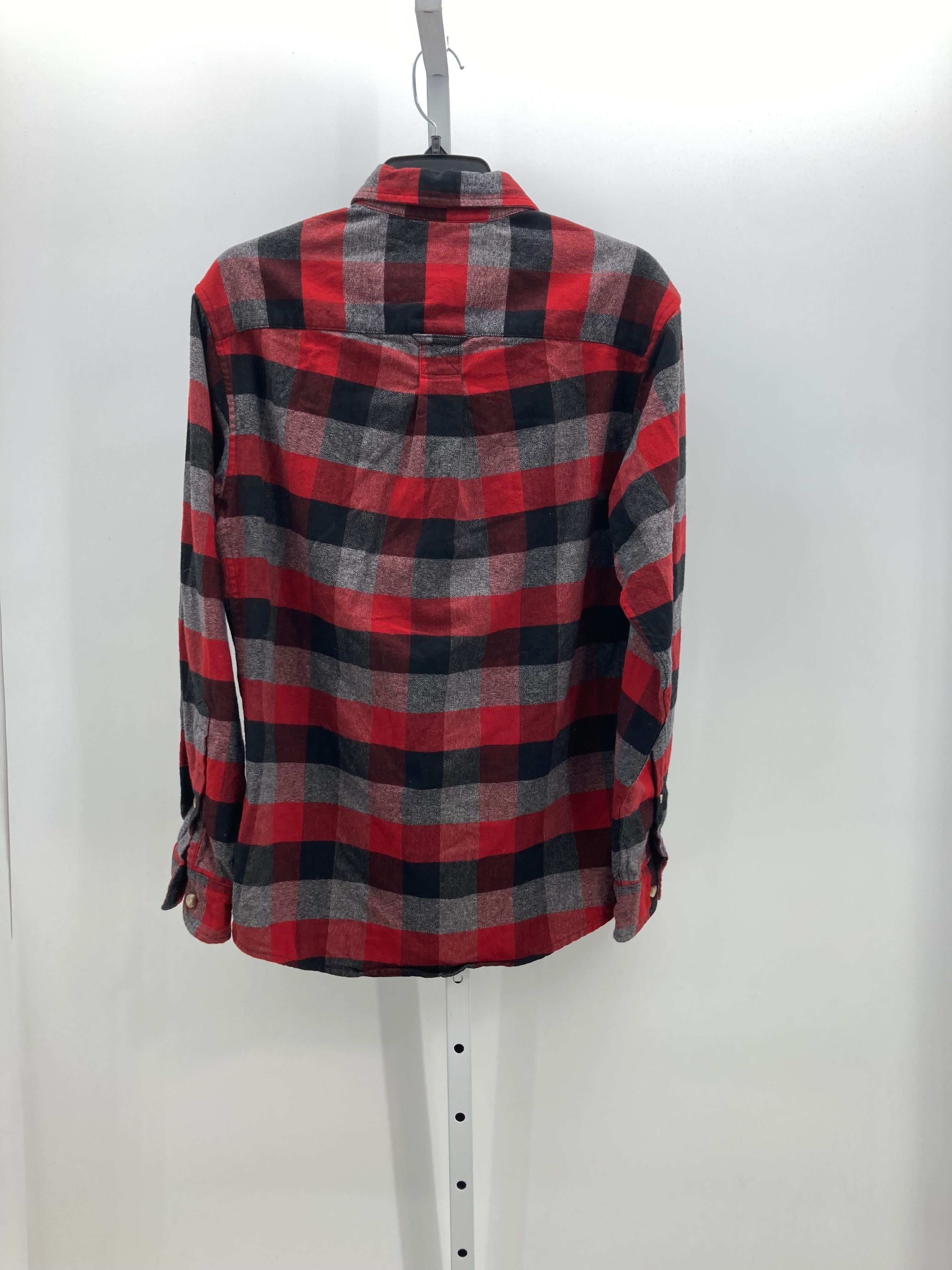 GREY RED PLAID BTN DOWN