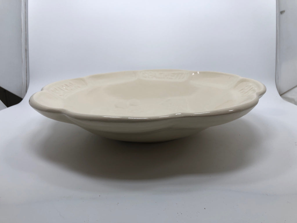 PASTA/SALAD STONEWARE SRVG BOWL.