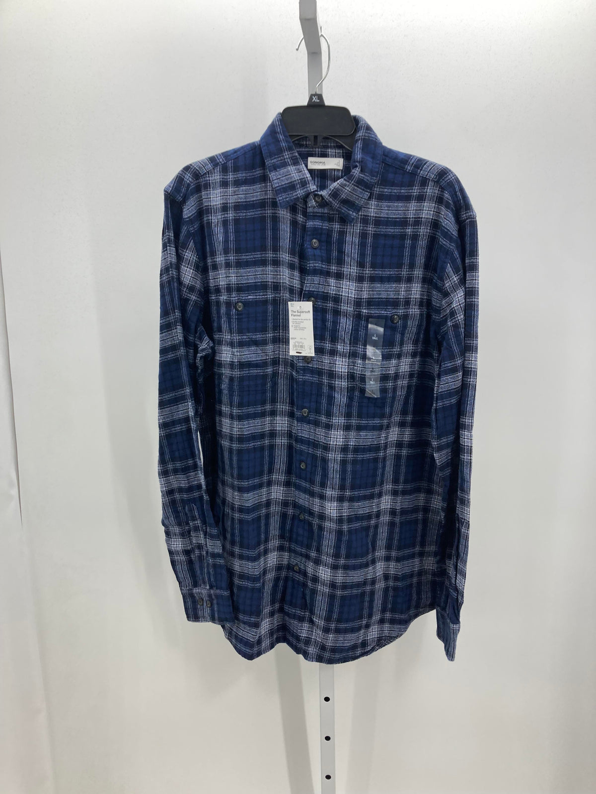 NEW TALL WHITE PLAID