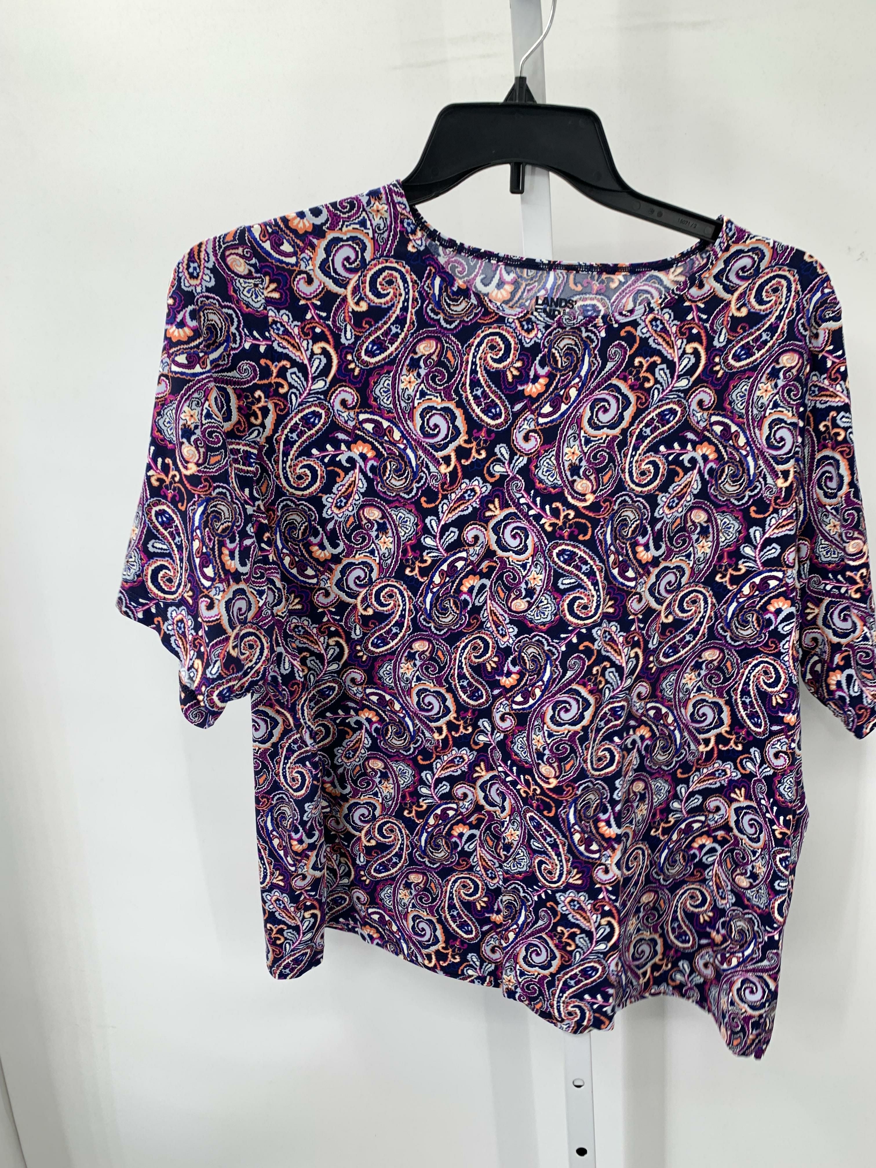 Lands End Size 2X Womens Short Sleeve Shirt