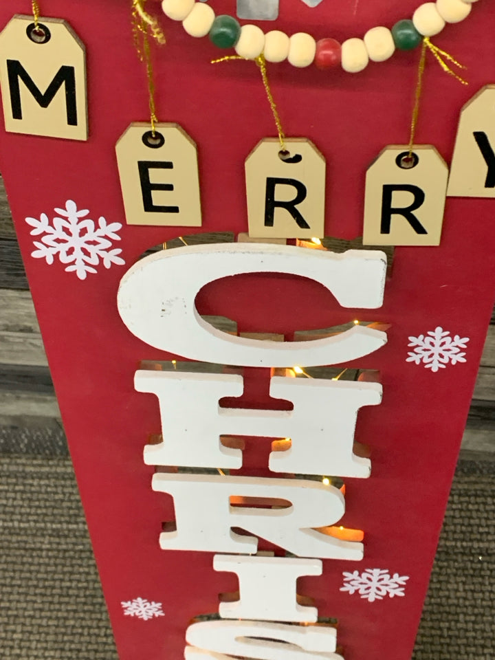MERRY CHRISTMAS LIGHT UP SIGN.