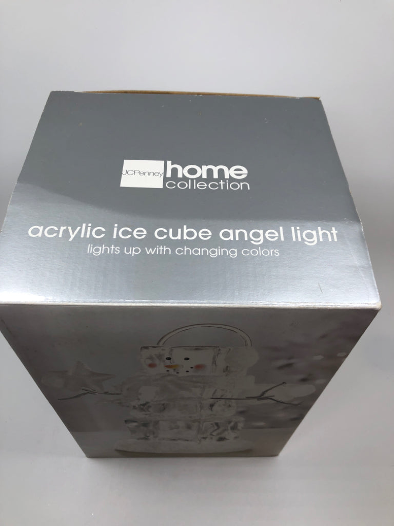 ACRYLIC SNOWMAN LIGHT IN BOX.