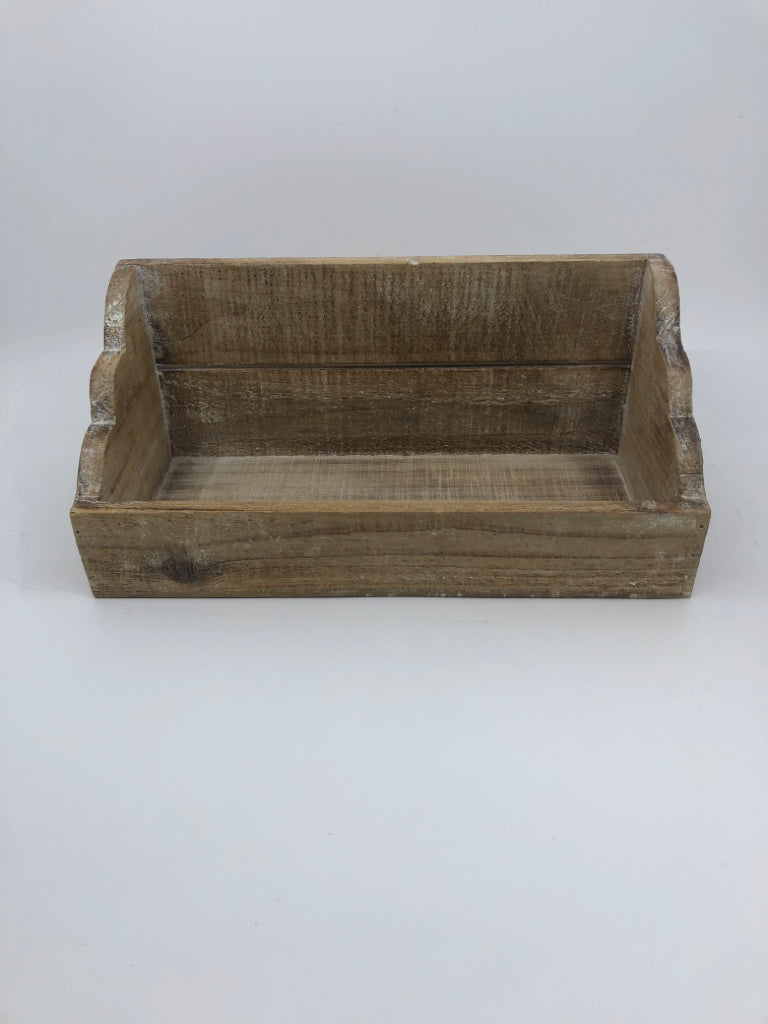 WHITE WASHED WOOD WALL HANGING SHELF.