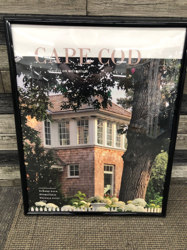CAPE COD POSTER IN BLACK FRAME.