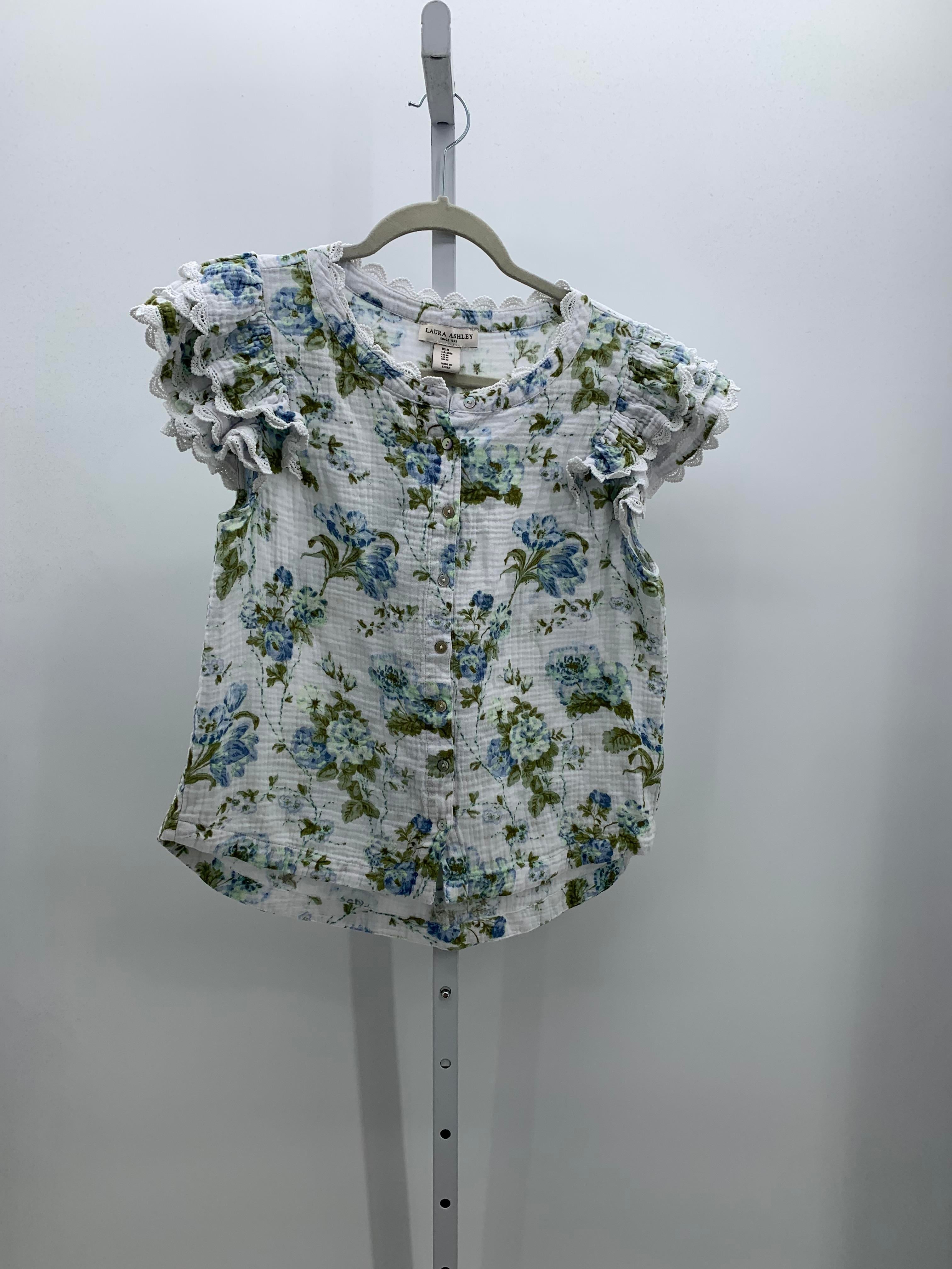 Laura Ashley Size Medium Misses Short Sleeve Shirt
