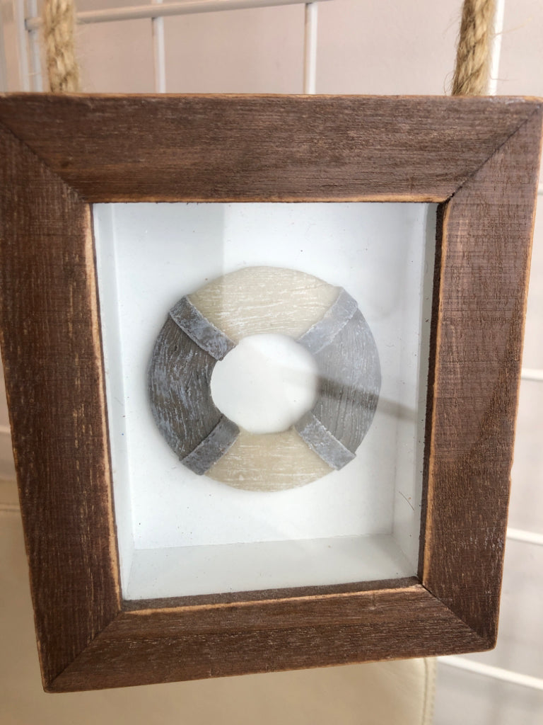 3 SECTIONED NAUTICAL SHADOWBOX.