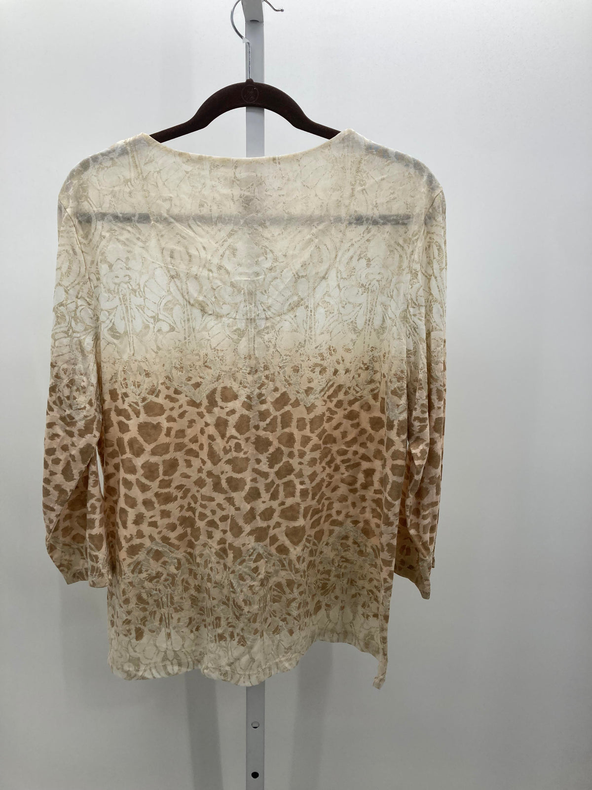 Chico's Size Large Misses 3/4 Sleeve Shirt