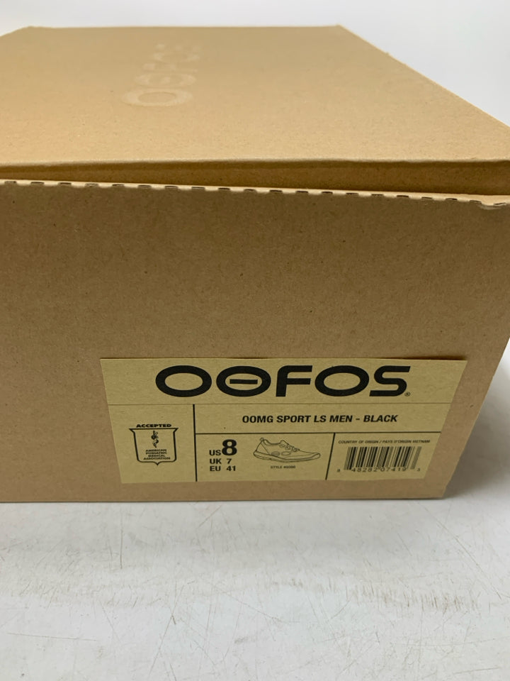 Oofos Sport Black Sneakers- New In Box